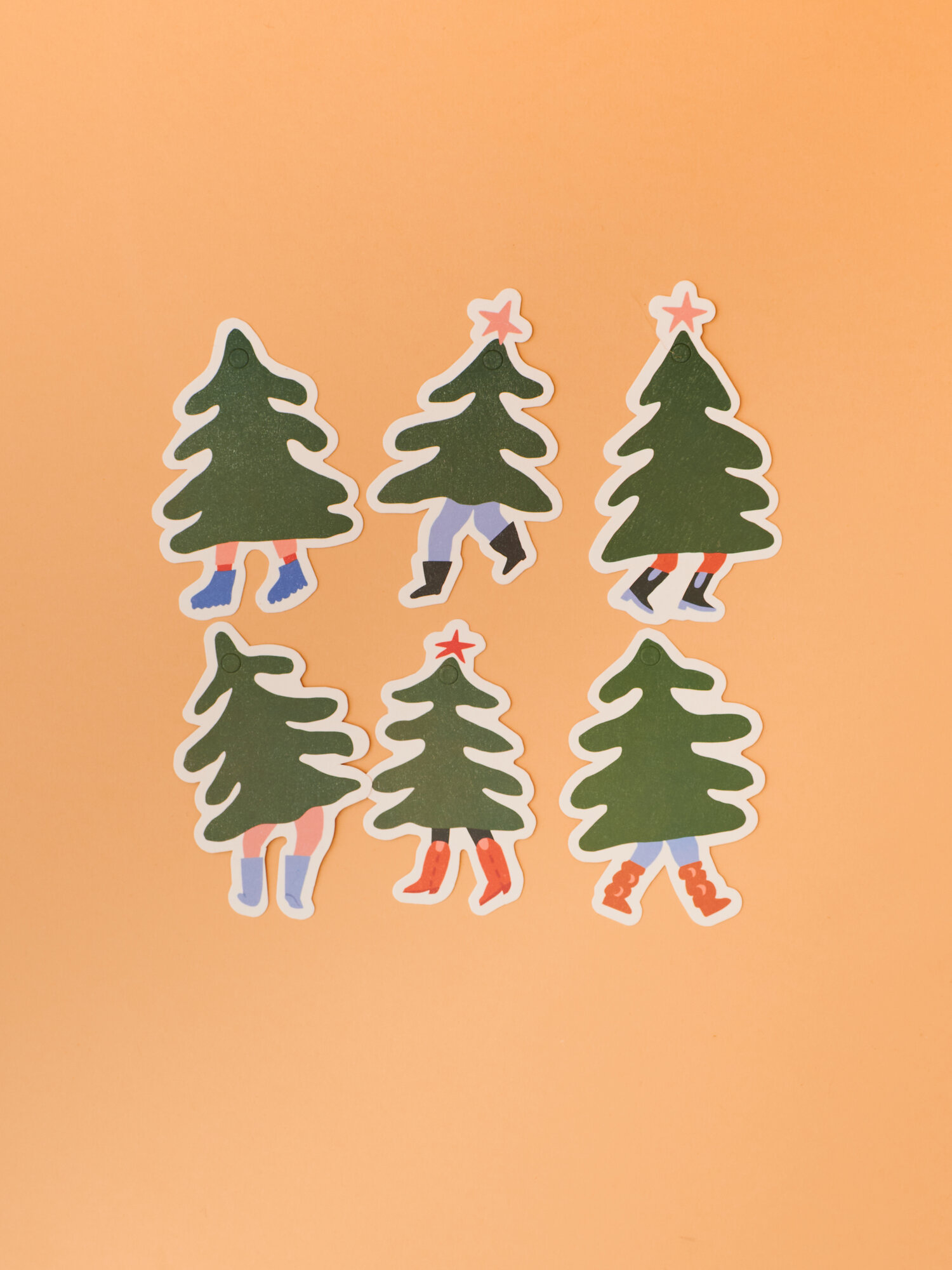 Бирки для новогодних подарков MagniArt "Елки", декоративные, картонные, фигурные — фото 1