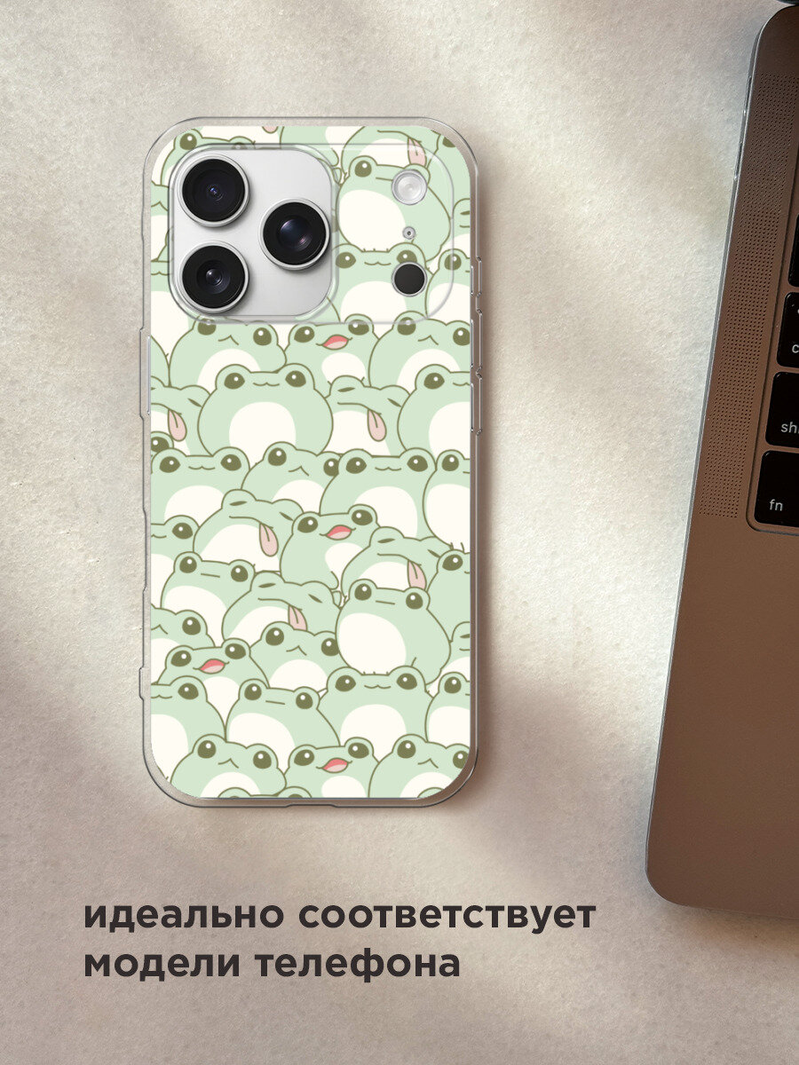 Чехол на Apple iPhone 17 Pro Max / Айфон 17 Про Макс с принтом Море жабок — фото 1