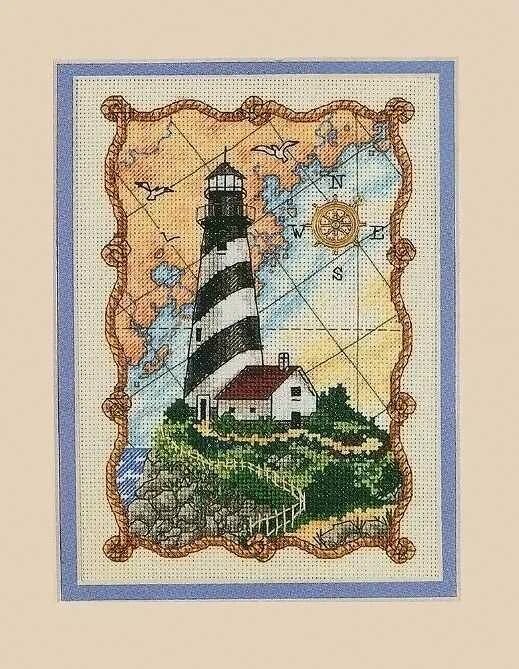 06779 Набор для вышивания крестом "Свет для моряков"13х18 см DIMENSIONS