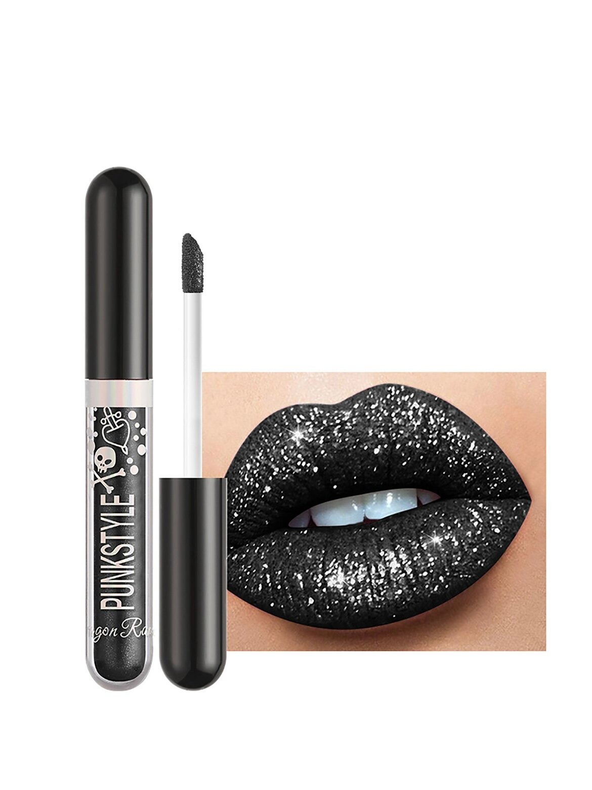 Помады для губ с бриллиантовым блеском набор черная, синяя, фиолетовая — фото 1