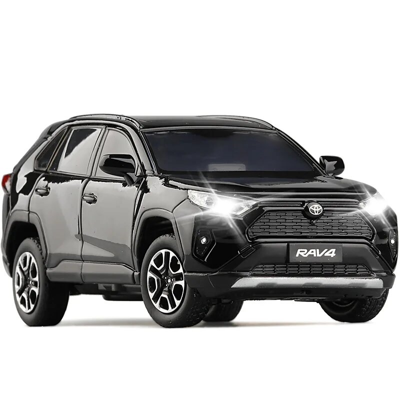 Металлическая модель автомобиля TOYOTA RAV4 SUV 1:32 MINI AUTO, Черный