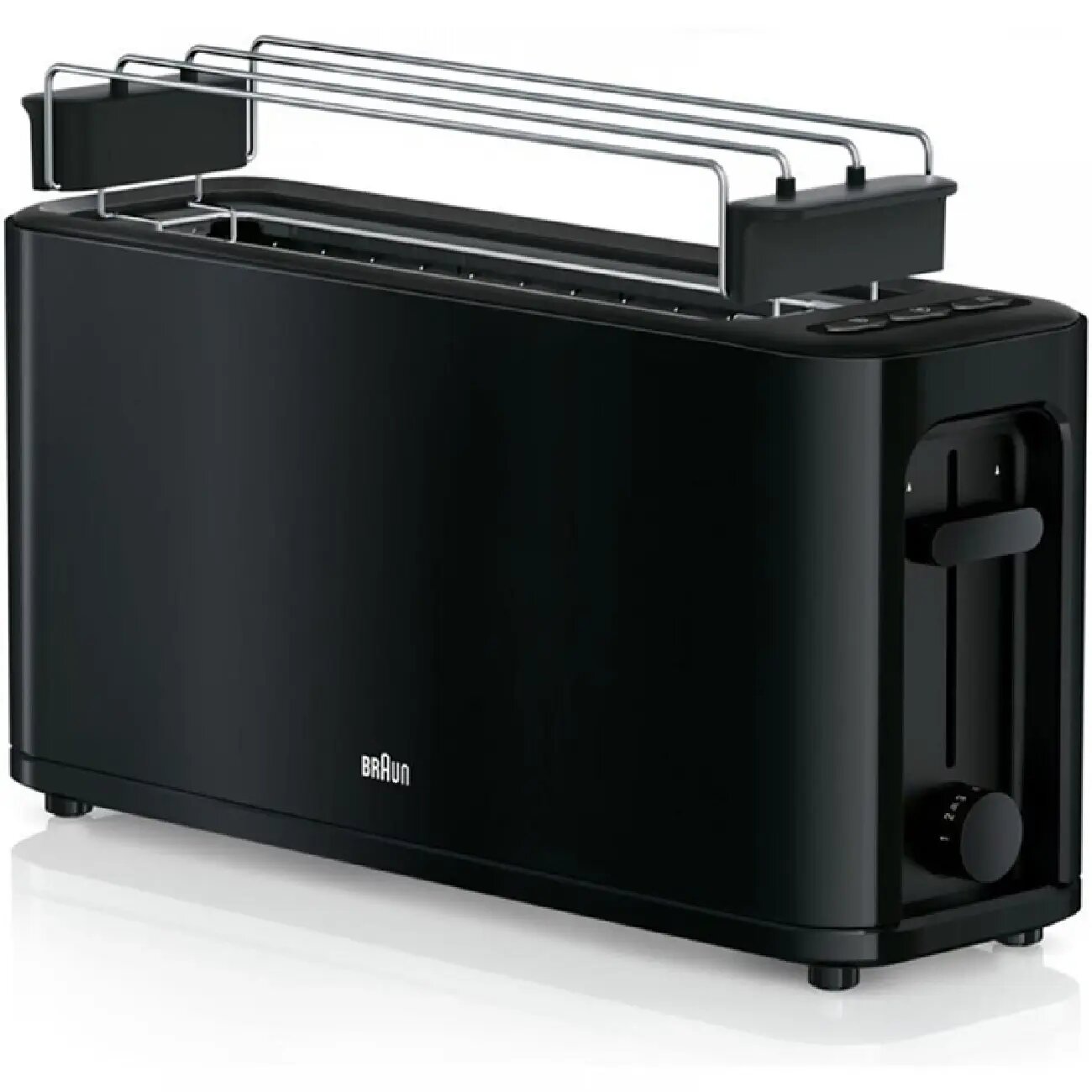 Тостер Braun HT3110BK, Антипригарное покрытие: Есть, Гарантия: 2 г, Количество отделений: 2