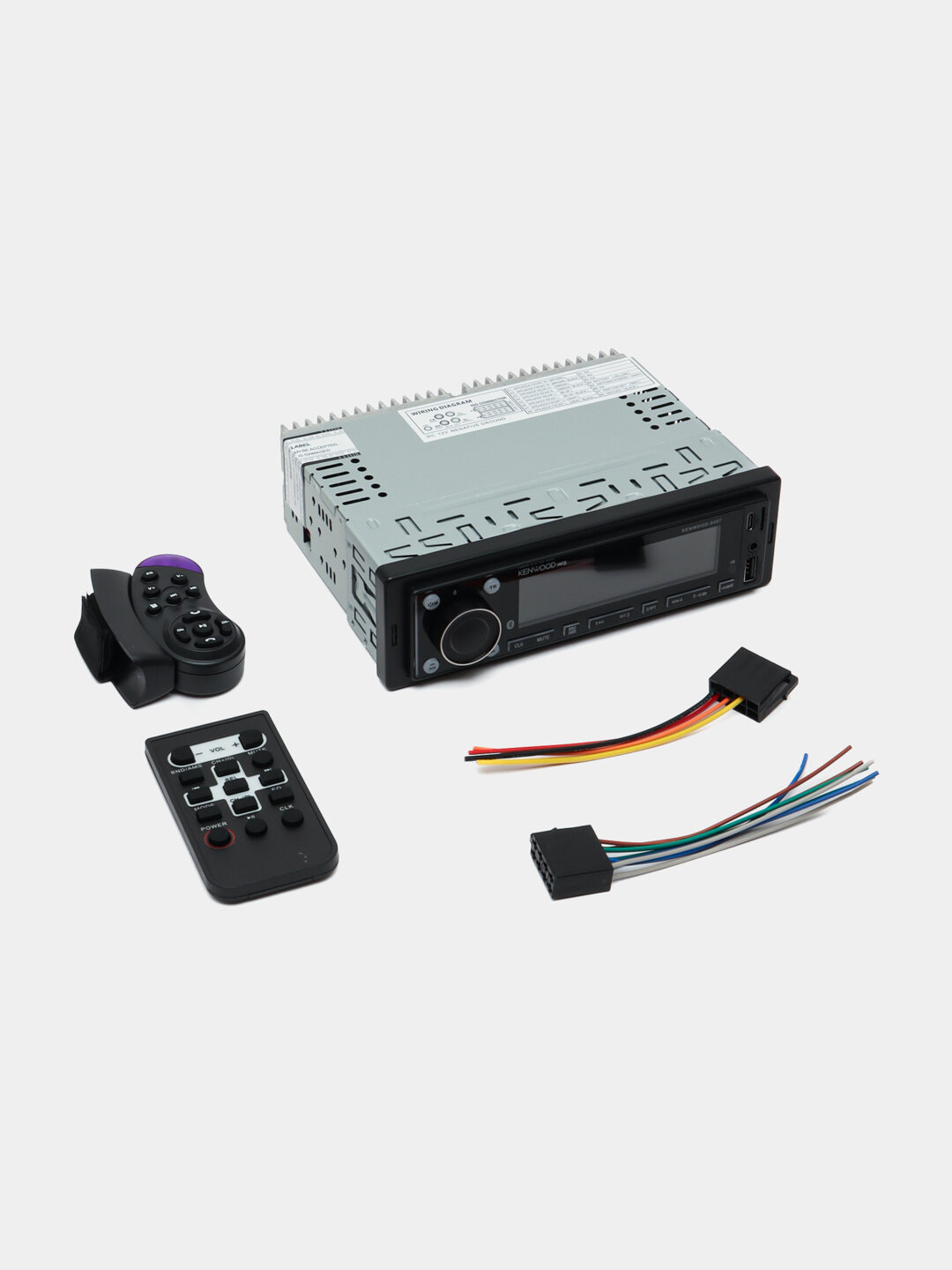 Магнитола Kenwood, с USB, Bluetooth и FM-тюнером, 2 пульта ДУ — фото 1