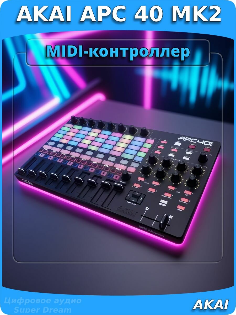 MIDI-контроллер AKAI APC 40 MK2, разработанный для Ableton Live, с