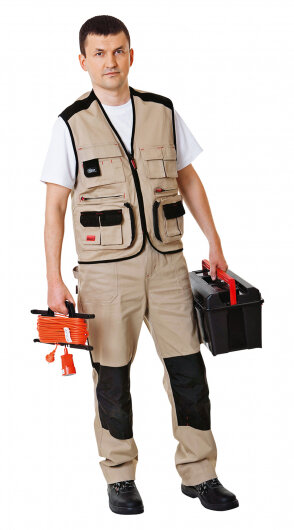 Спец спец Жилет авангард цв  беж чер  56 58 182 188 31031258 5658 5