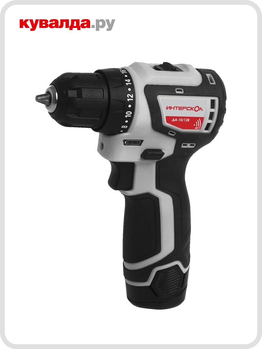 Дрель шуруповерт аккумуляторная ИНТЕРСКОЛ ДА 10 12В минимакс 2 1 5ач