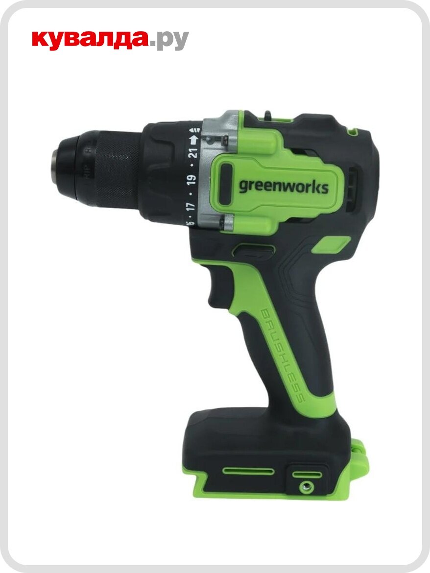 Дрель-шуруповерт аккумуляторная GREENWORKS GD24DD90 24V АКБ 4Ач и ЗУ