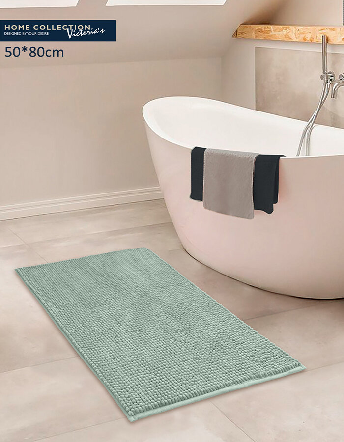 Коврик 50х80см для ванной комнаты нескользящий премиум микрофибра