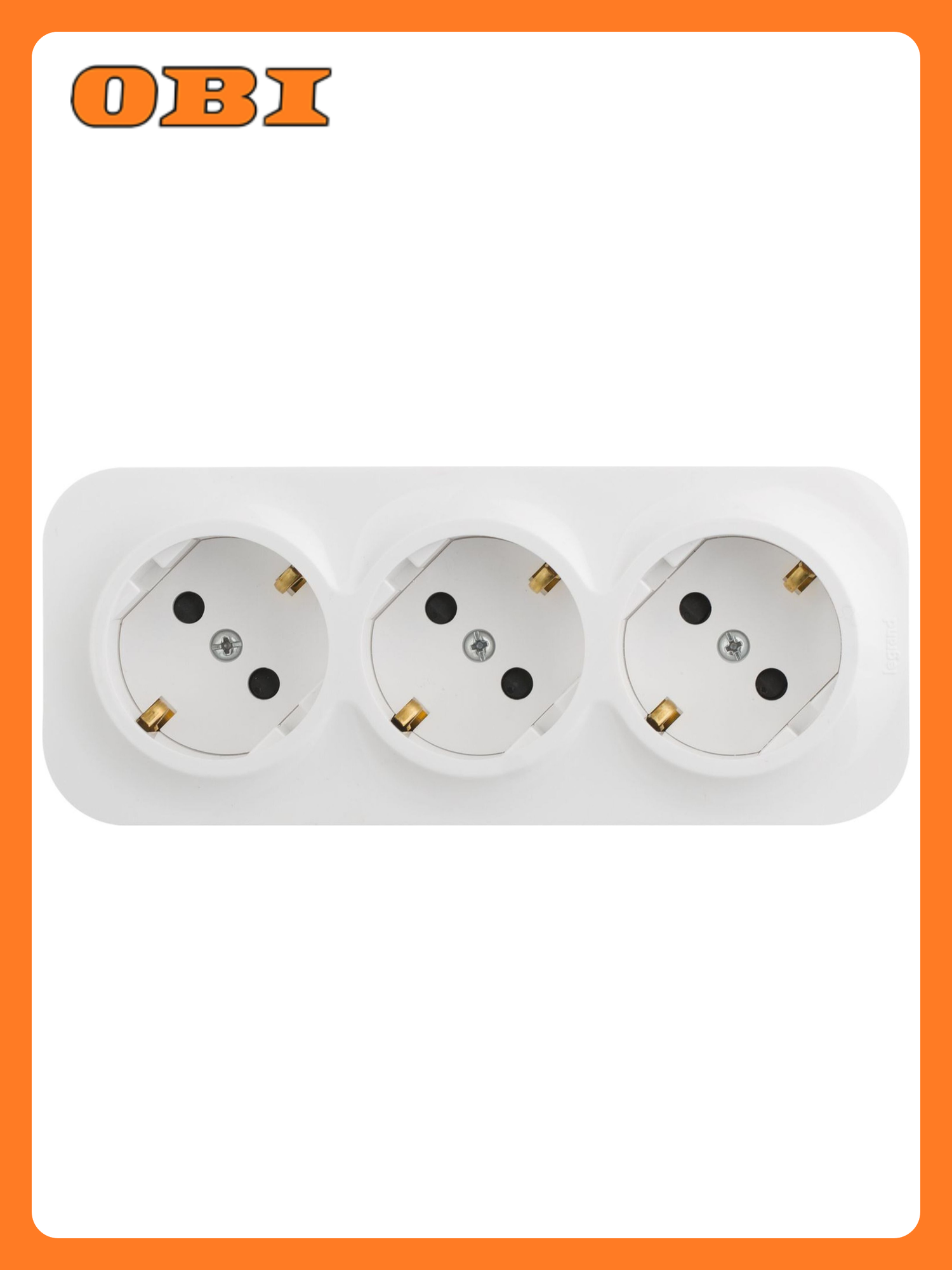 Розеточный блок Legrand Quteo 782238 белый IP20 3 розетки заземляющий контакт