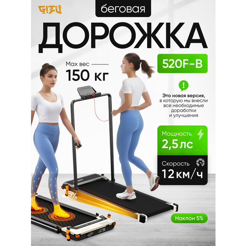 Беговая дорожка 520 F-B складная, двухсторонняя, с массажем, электрическая, до 150 кг, до 12 км/ч
