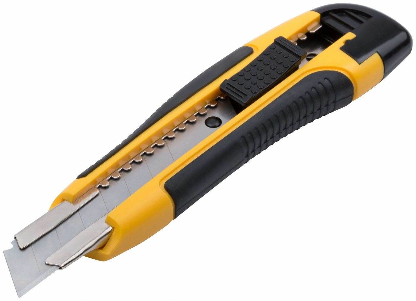 Нож технический 18мм усилен. прорезин. 2-х сторон. автофиксация 