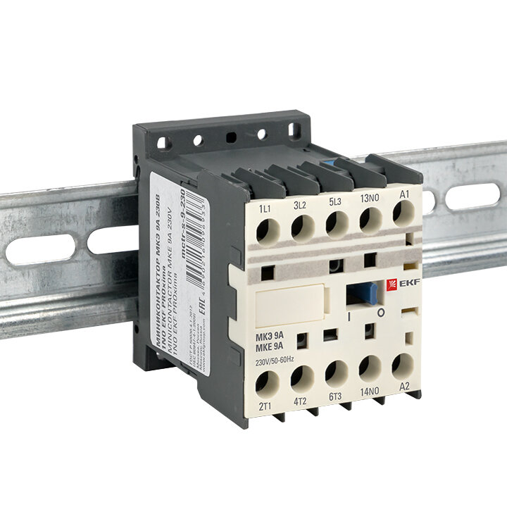 Миниконтактор EKF PROxima, МКЭ, 9А, 230В, 1NO, IP20 — фото 1