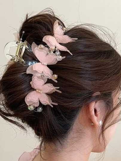 Заколка крабик для волос, для женщин и девочек в форме бабочки — фото 1