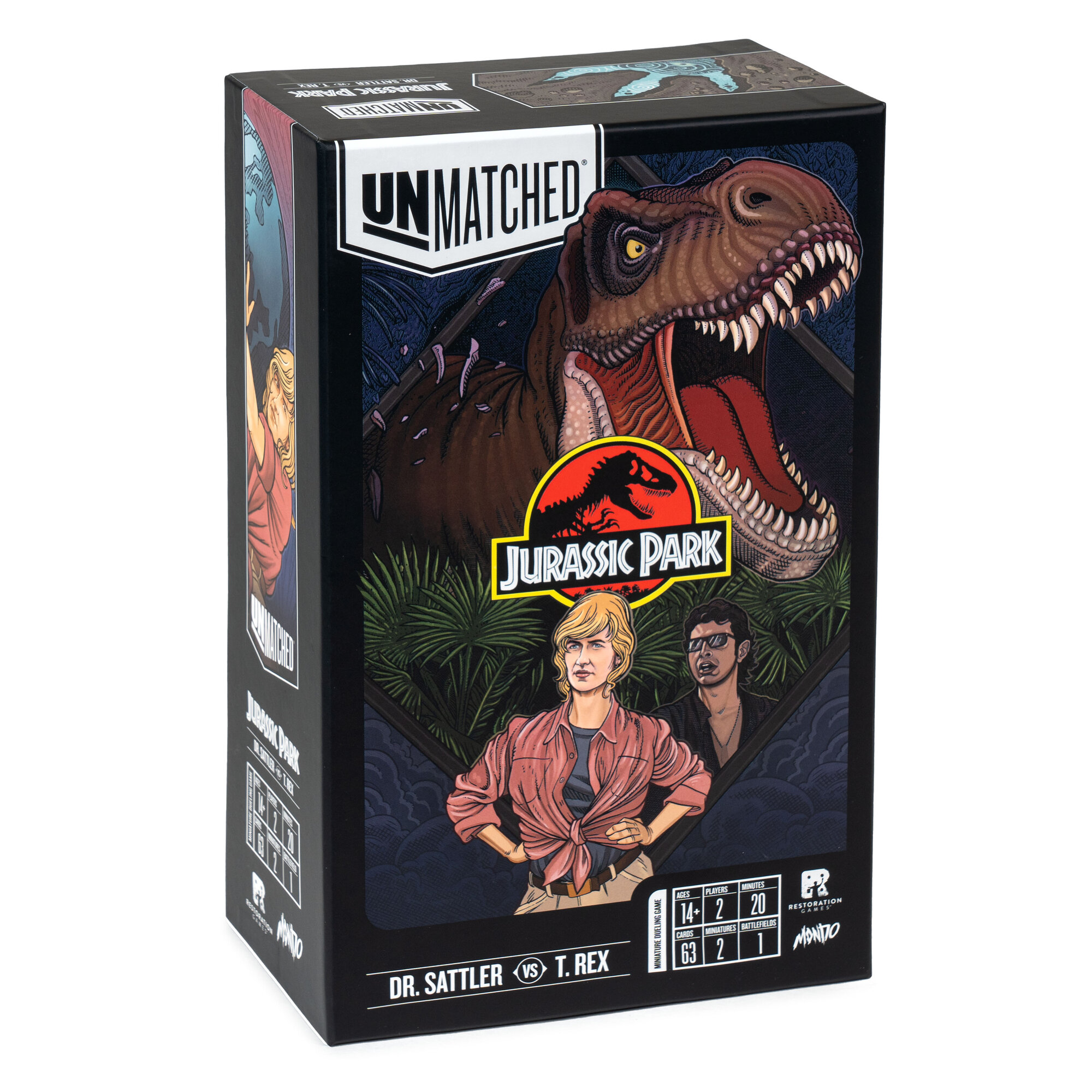 Настольная игра GaGa Games Unmatched: Jurassic Park Dr. Sattler vs T. Rex (русские правила и вставки)