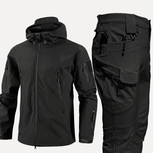 Изображение товара Мужской весенне-осенний водонепроницаемый и ветрозащитный рабочий костюм с множеством карманов, длинный, Полиэфирное волокно, полиэфир, сфера услуг, фотосъемка, false, мужской, демисезон/лето