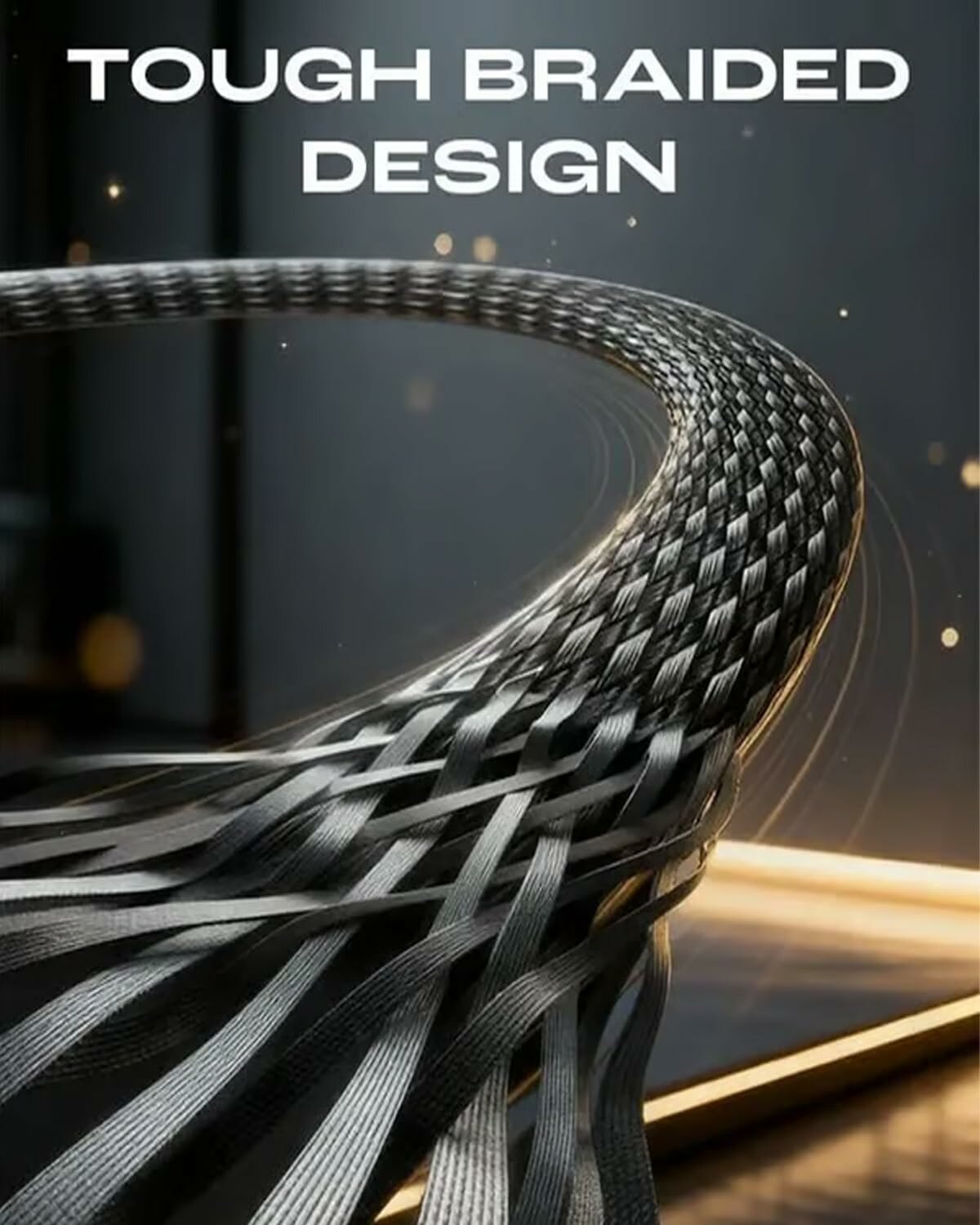 Basemo Кабель-держатель с невидимым креплением, 2 в 1, нейлон, 1.5 м, 240w — фото 1