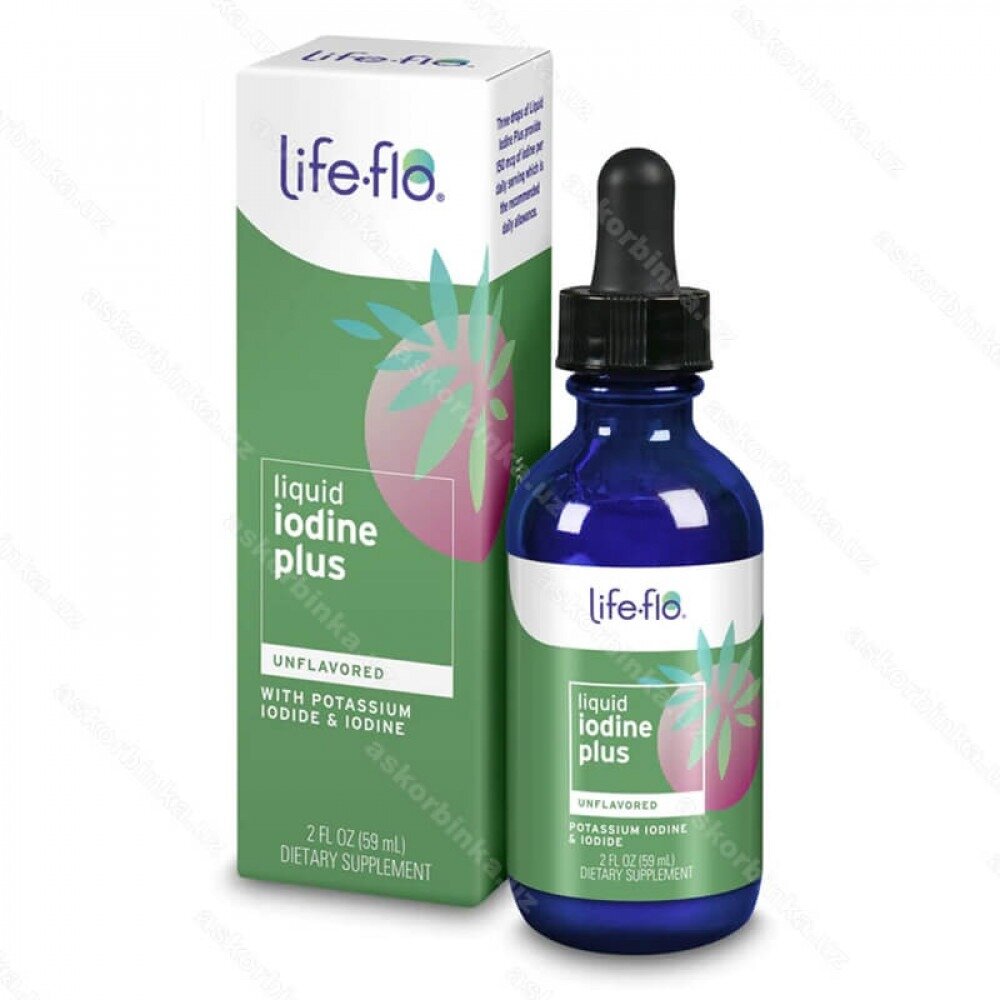 Life-flo Liquid Iodine Plus: капли йода без вкуса, 59 мл - жидкий йод в каплях без вкуса