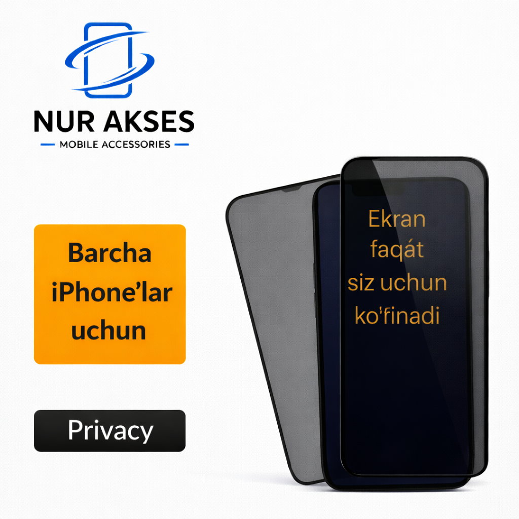 Защитное стекло для Iphone Xs/Xsmax/11Pro/12Pro/13Pro/14Pro/15Pro/16Pro/17Pro Max 9H, , противоударное, антишпион — фото 1