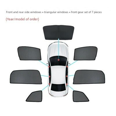 Переднее лобовое стекло плюс шесть боковых оконных шторок для BYD Atto 3 праворульный, 2022 и новее, полная УФ-барьер