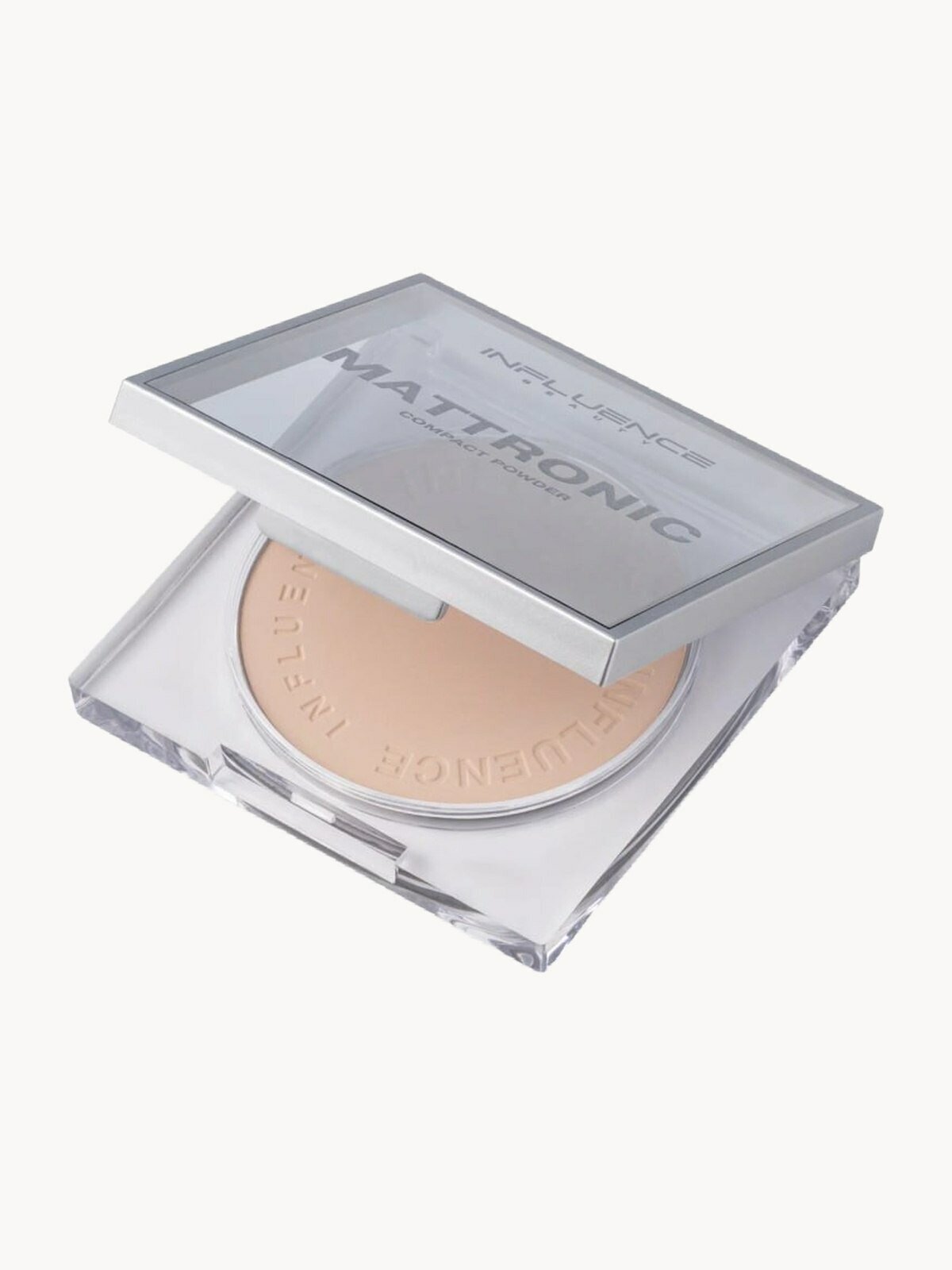 Пудра компактная INFLUENCE BEAUTY Mattronic, тон 02, светло-бежевый