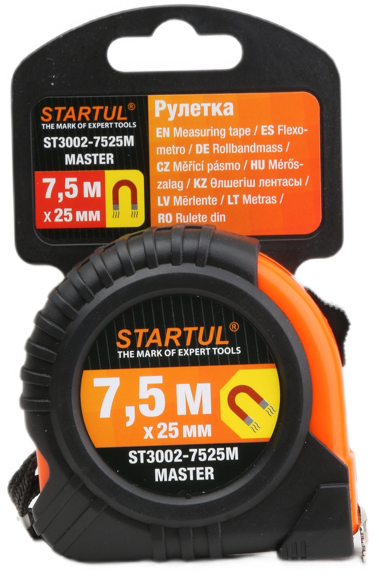 Рулетка измерительная 7,5 м 25 мм STARTUL Master ST3002-7525M, магнитная — фото 1