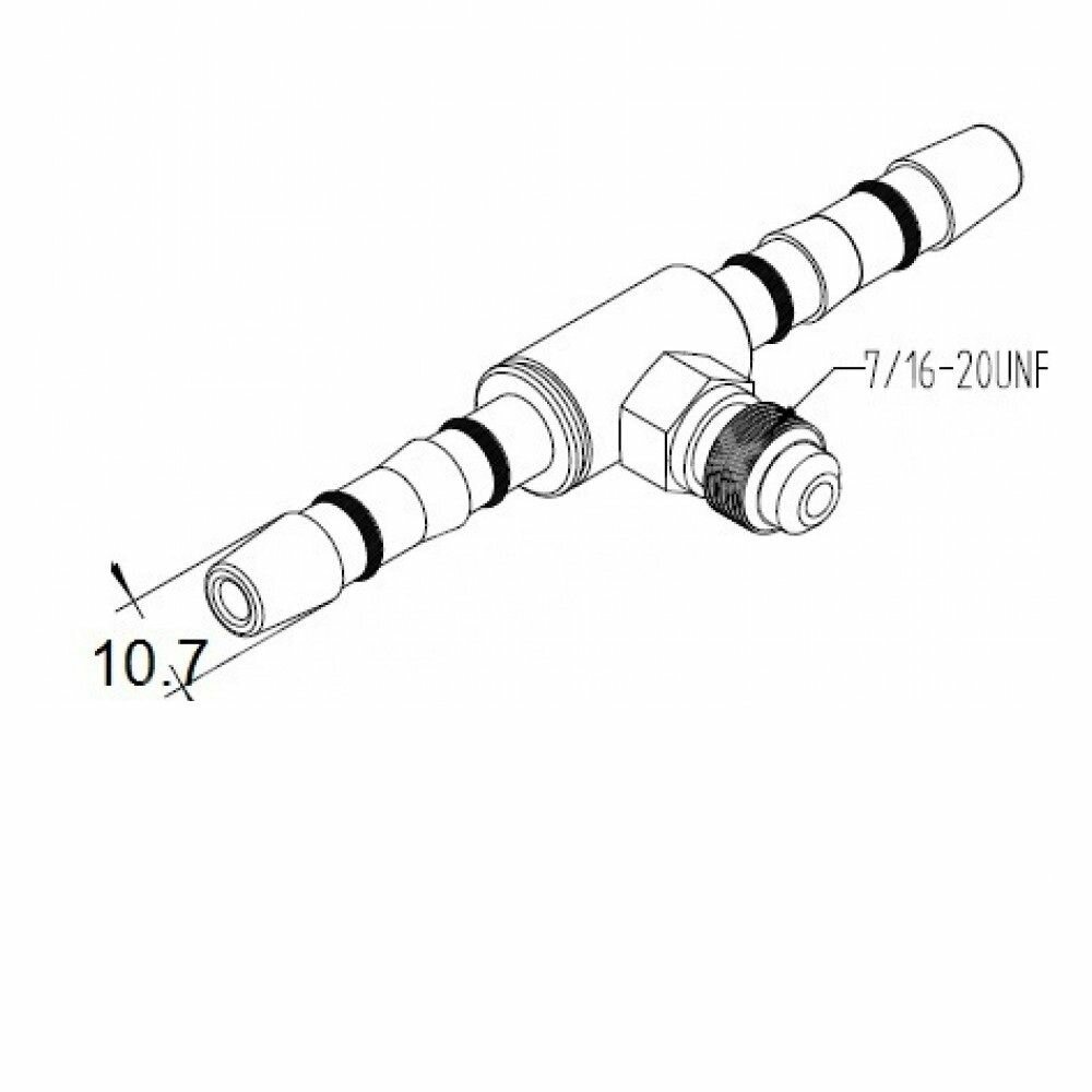 Фитинг #8-180Z CARRIER 40-60291-27 вставка IDN 10.7мм ZT10.7H