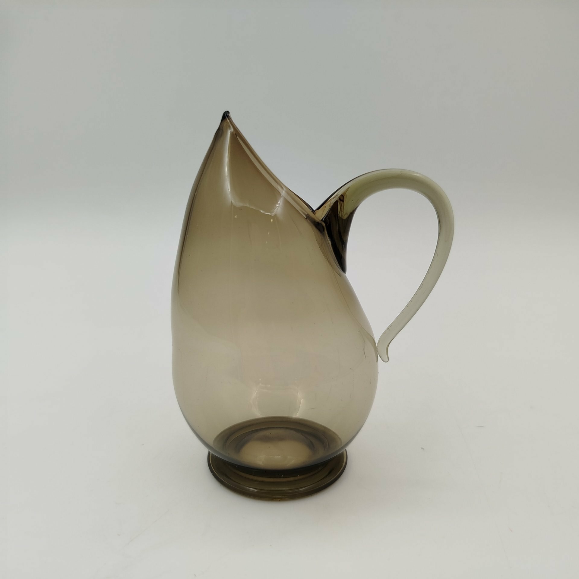 Молочник (сливочник) дымчатового оттенка, стекло, СССР, 1960-1980 гг.
