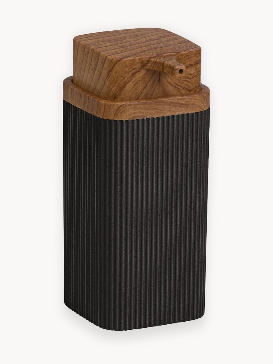 Дозатор для мыла Fixsen, SAND BLACK, черный, пластиковый, 300мл