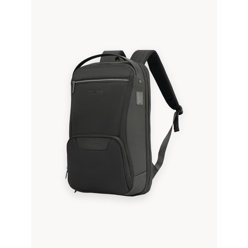 Рюкзак Heikki High Tech (хейки) с отделением для ноутбука, Usb-порт, черный, 46x30x10 см, 272588