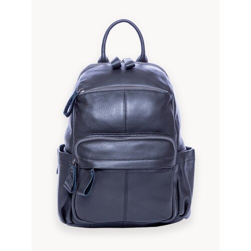 Рюкзак городской PouchMan, женский, натуральная кожа, 10 л, 24х32х13 см, темно-серый