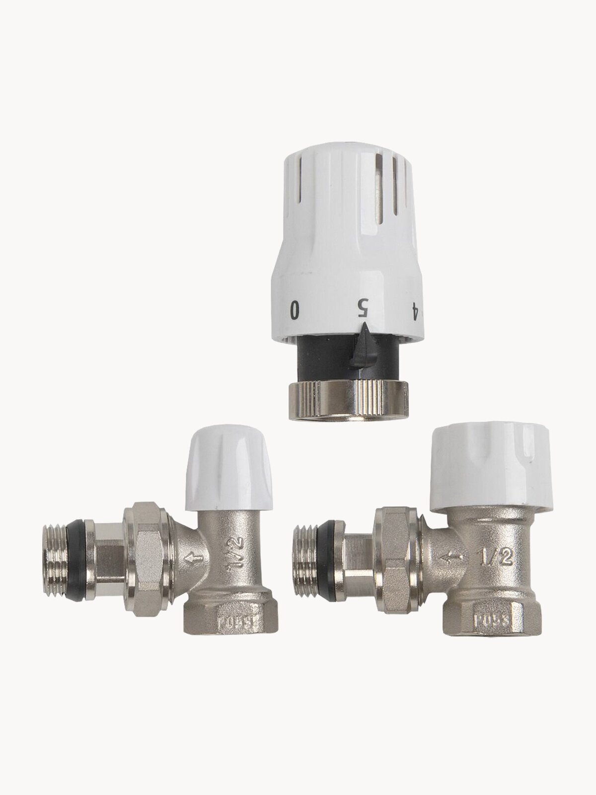 Комплект для радиатора1/2" Термостатический угловой