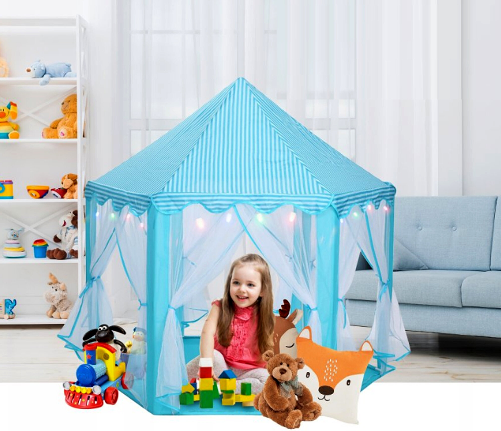 Палатка для детей голубой — фото 1