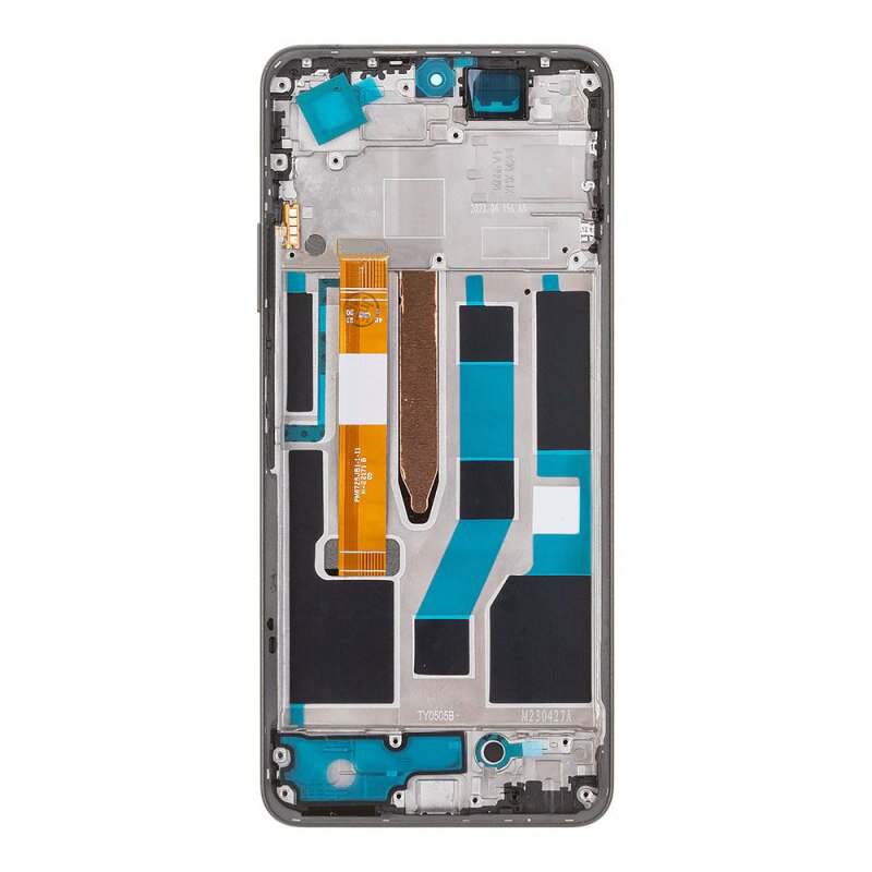 Дисплей (экран) в сборе с тачскрином для Realme 10 Pro 5G (RMX3661, RMX3660, RMX3663) черный с рамкой / 2400x1080