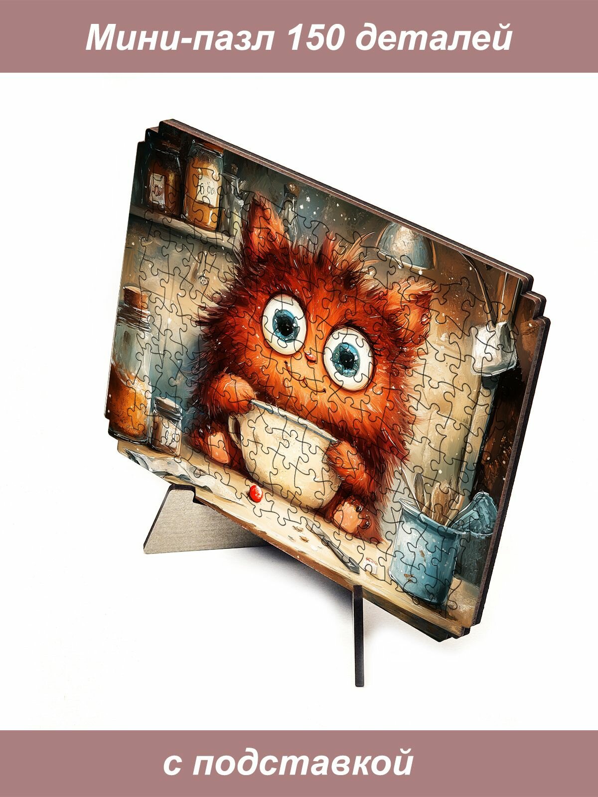 Пазл Алма мини 150 деталей. Рыжий монстрик