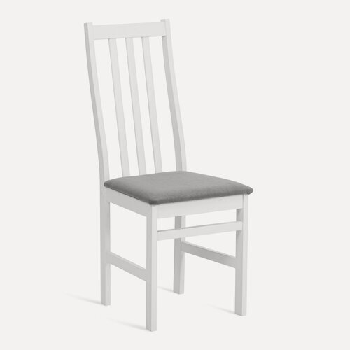 Изображение товара Комплект стульев TetChair, мягкое сиденье, 2 шт, белые, велюр тёмно‑серый