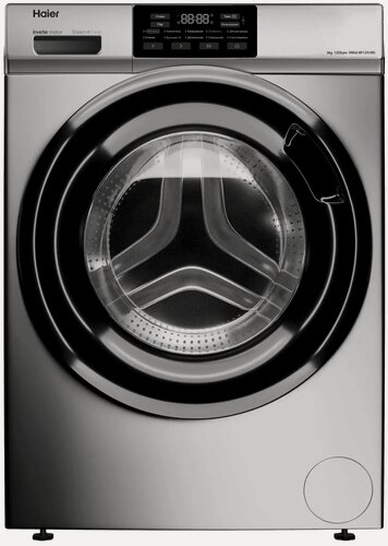 Изображение товара Стиральная машина Haier HW60-BP12919BS, серая, загрузка 6 кг, отжим 1200 об/мин, инверторный двигатель, пар