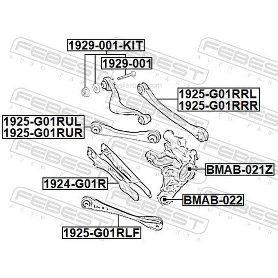 FEBEST 1925G01RUL тяга задняя поперечная левая BMW 1925-G01RUL