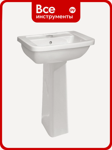 Изображение товара Комплект Vitra: раковина Form 300 с пьедесталом 9602B003-7650, Дополнительные характеристики комплекта