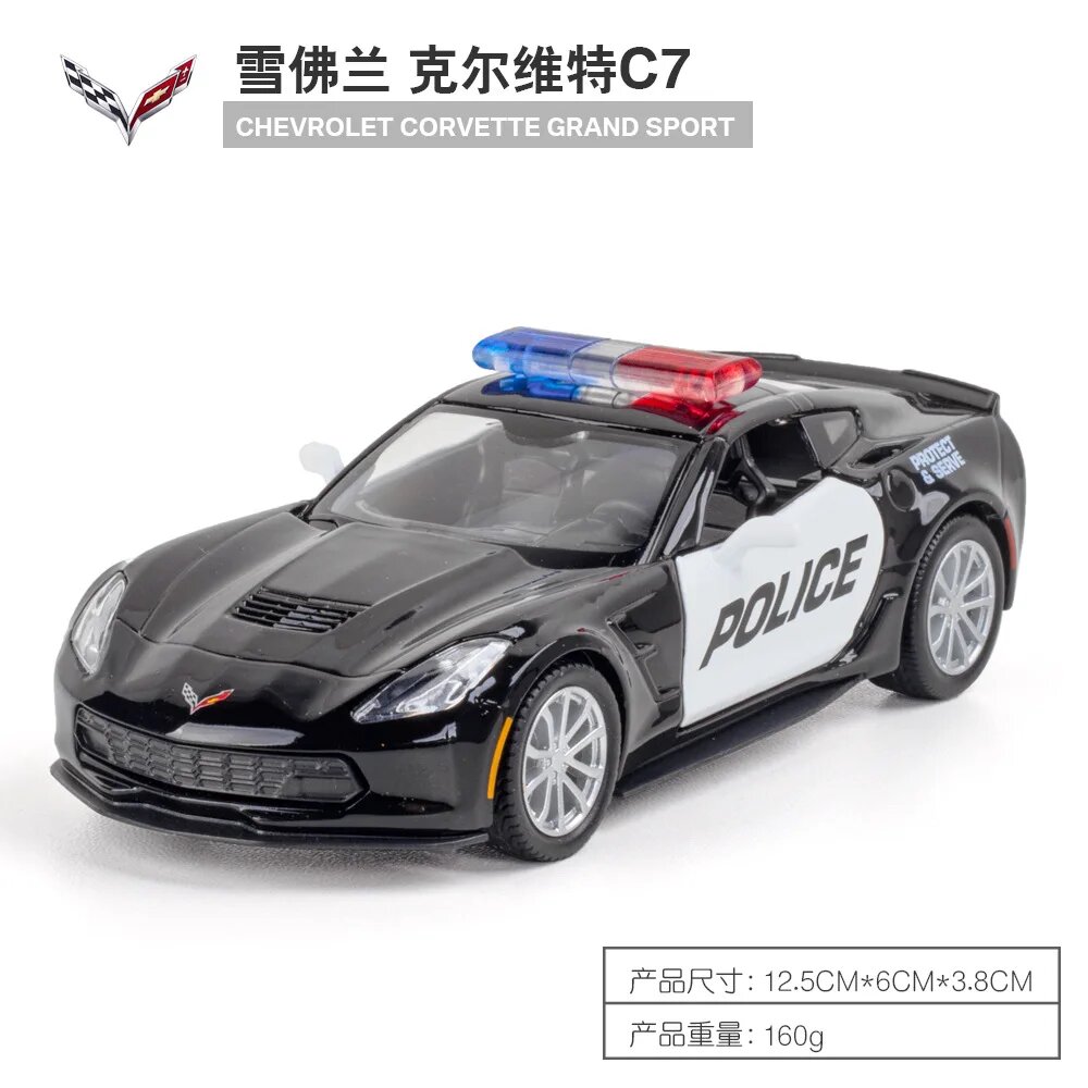 Коллекционная модель Chevrolet Corvette C7 Police 1:36