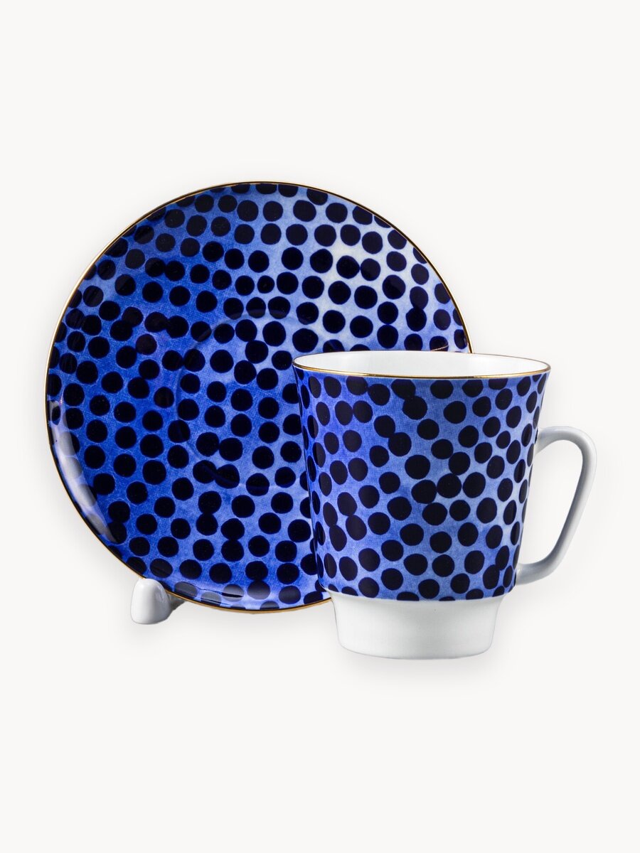 Чашка с блюдцем "Native " форма майская, коллекция Настроение, Императорский фарфоровый завод, 165 мл