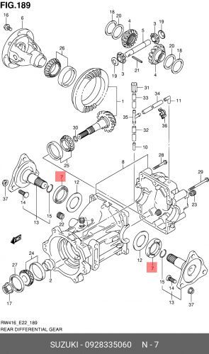 Сальник зад. диф. SUZUKI SX4 I 06-14