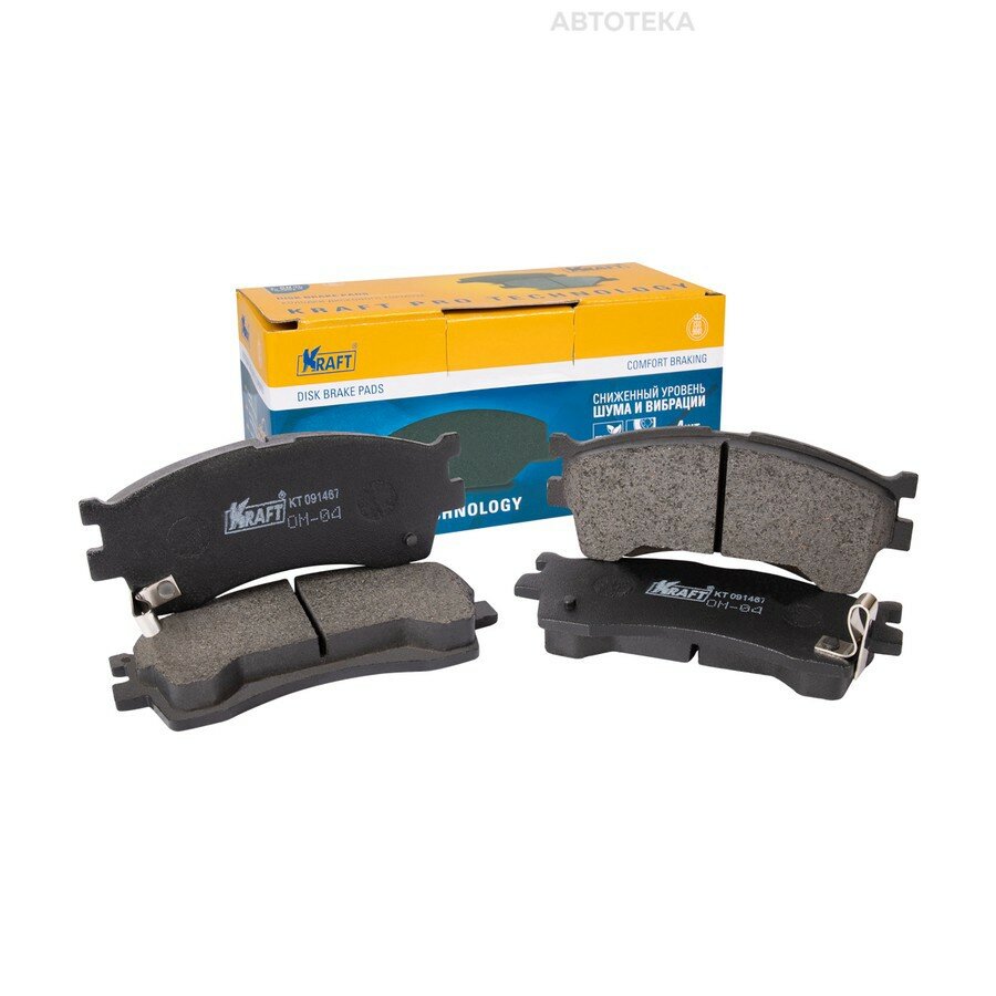 Колодки дисковые передние Kia Rio (00-05) Spectra (04-09) KRAFT KT091467