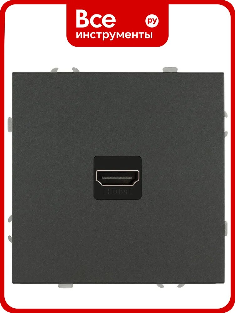 Розетка ЭРА Galaxy 15-3114-06 HDMI IP20 графит Б0070799