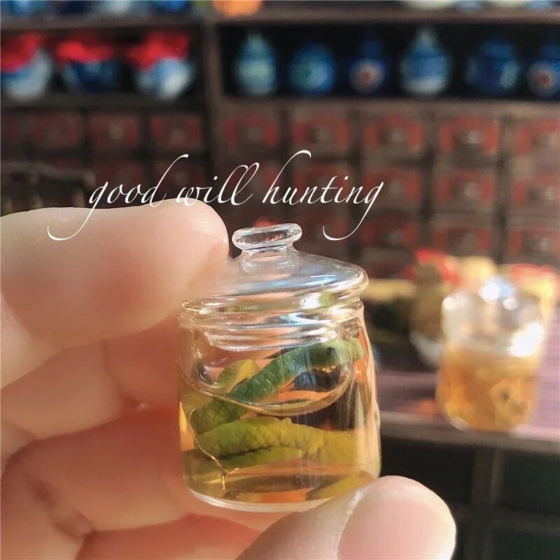 Миниатюрный флакон с травами, 1:12, Цвет: 1pcs