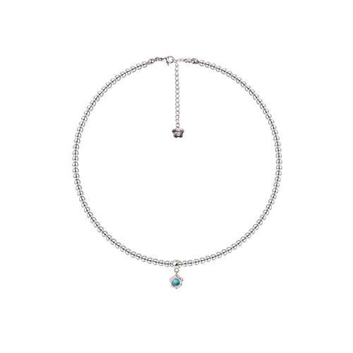 фото Чокер oh mary did, жемчуг swarovski синтетический, гематит, длина 37 см, бирюзовый