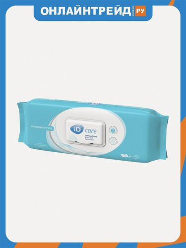 Изображение товара Влажные салфетки ID Care очищающие, 64 шт