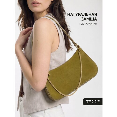фото Сумка багет tezze, оливковый