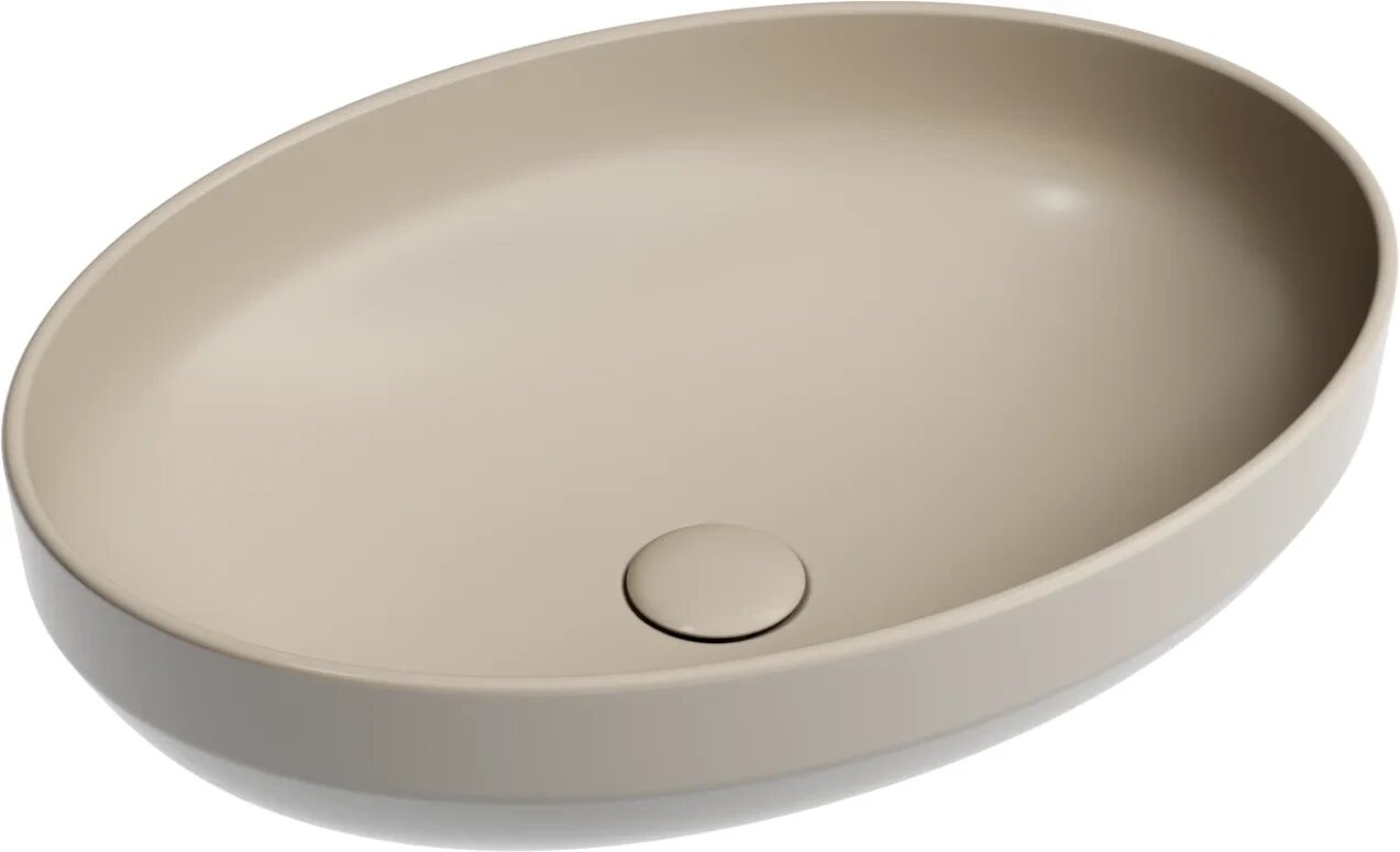 Накладная раковина Ceramicanova Element CN6056MC капучино матовая, фарфор, матовый капучино, 50.2×36.3×14.5 см