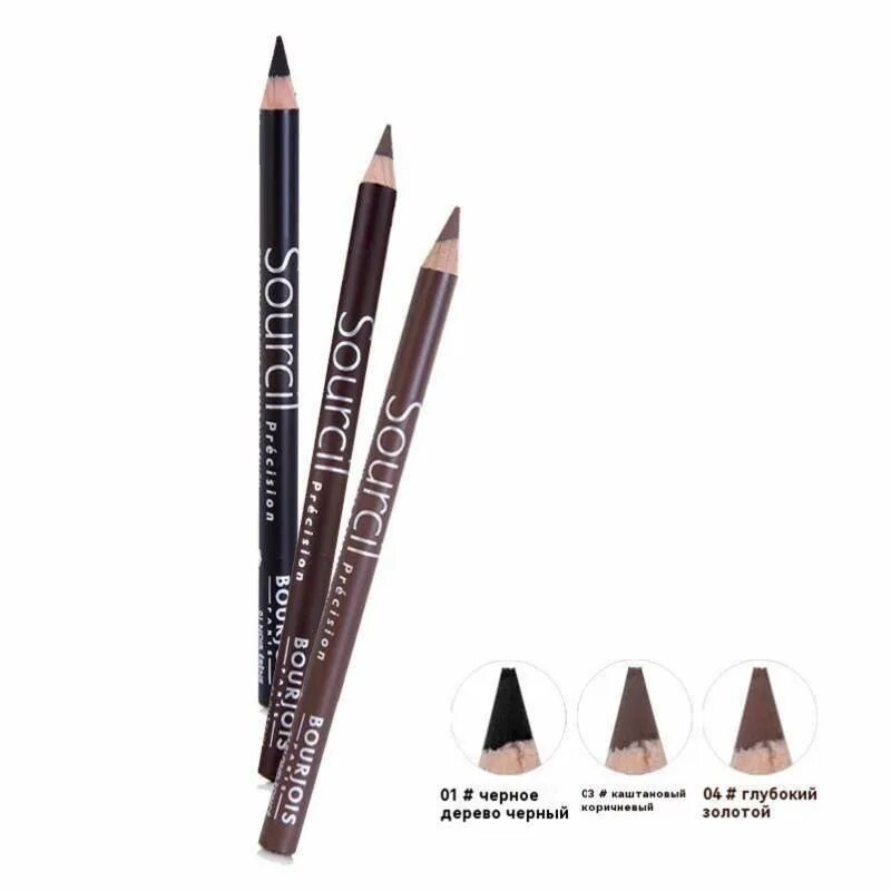 Карандаш для бровей Bourjois Sourcil Précision с щеточкой, черный — фото 1