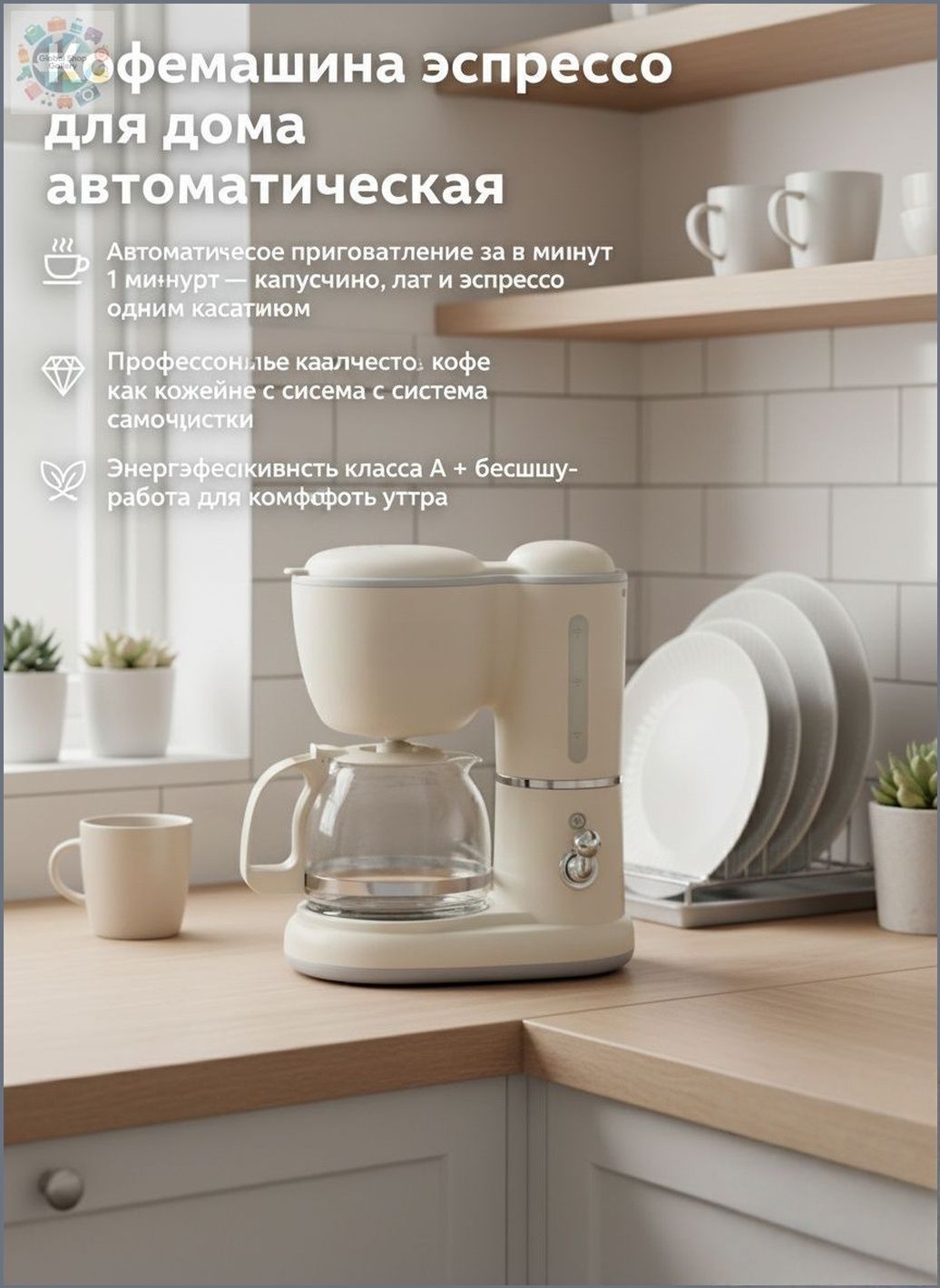 Кофеварка гейзерная 019fac7f8ceb7080a86576fad8a0af91, белый, слоновая кость